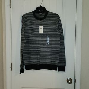Michael Kors Sweater Links Stripe Cotton Crew Neck Small